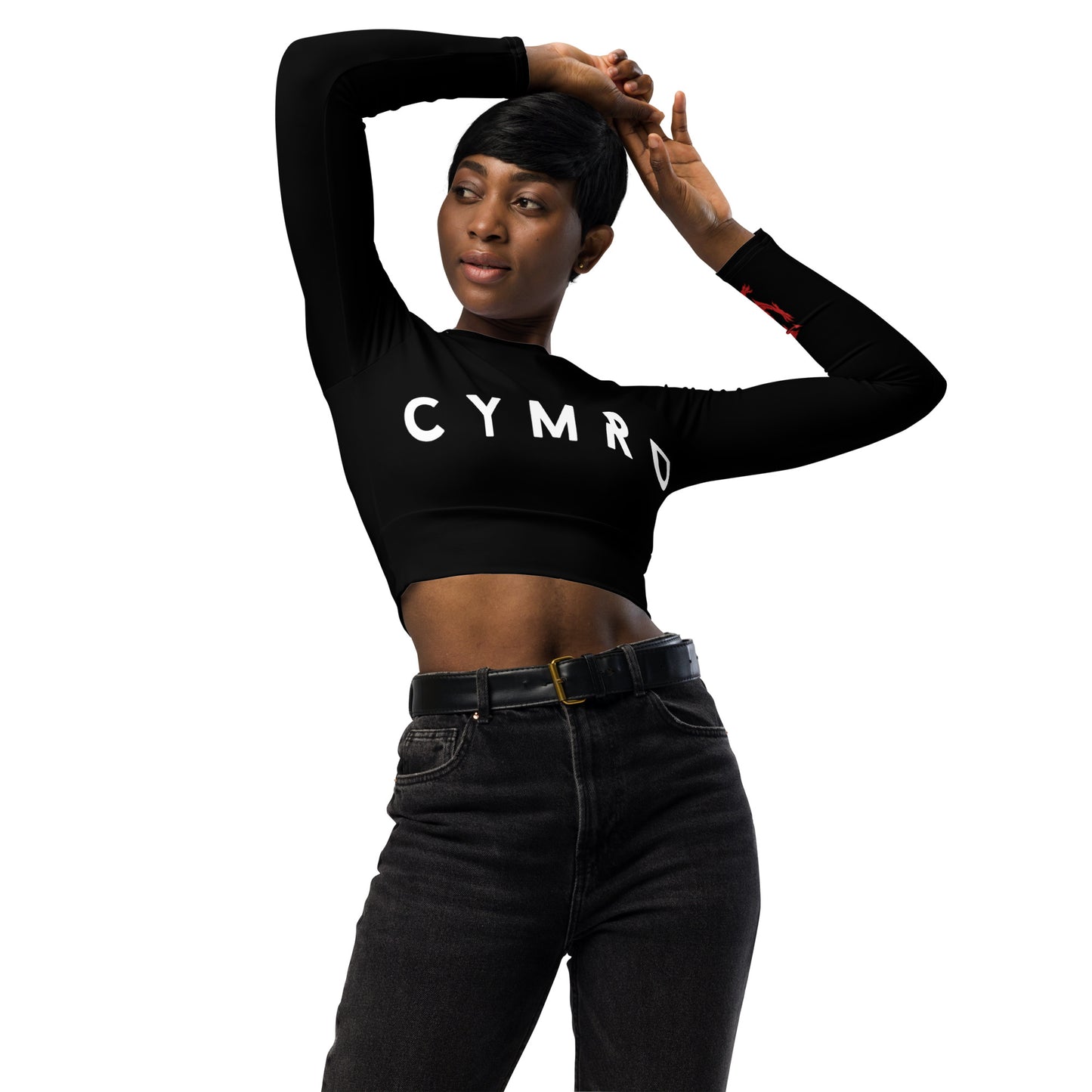 Cymru - Recycled long-sleeve crop top