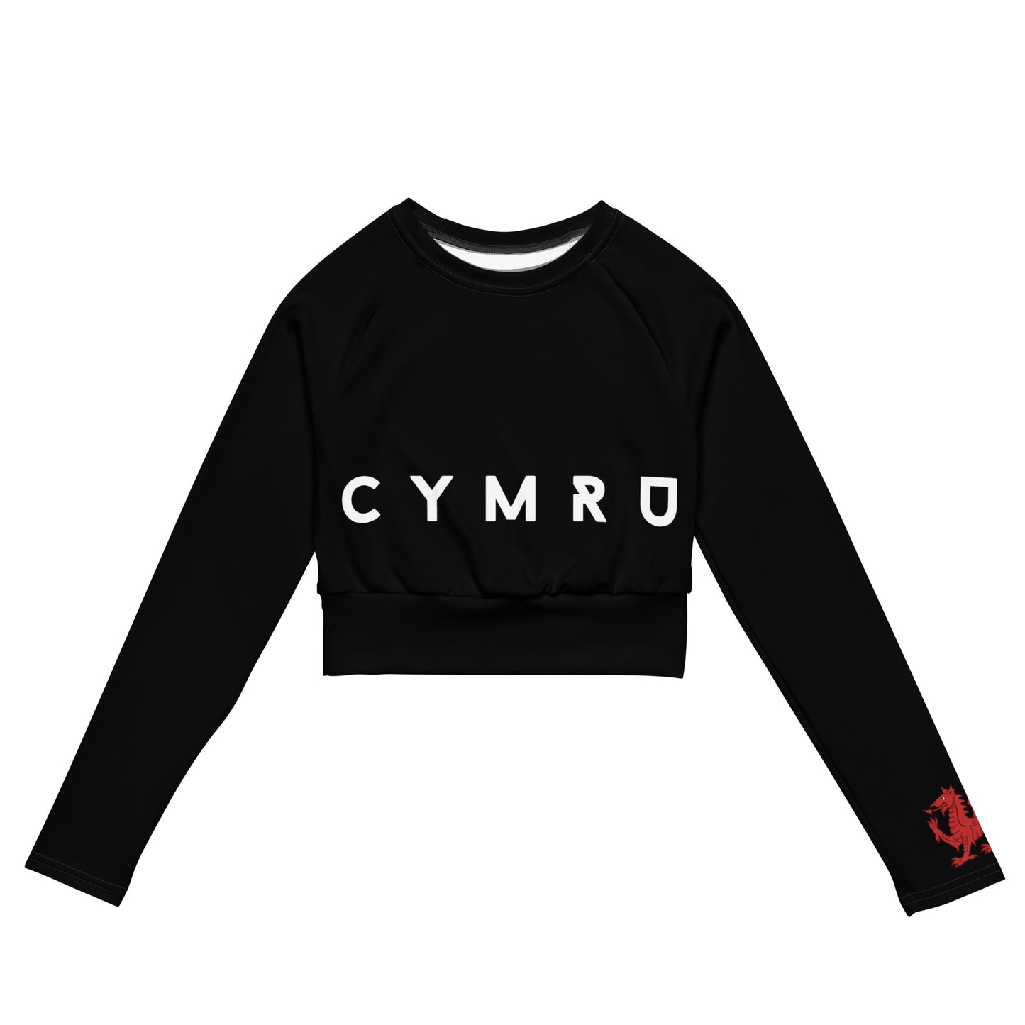 Cymru - Recycled long-sleeve crop top