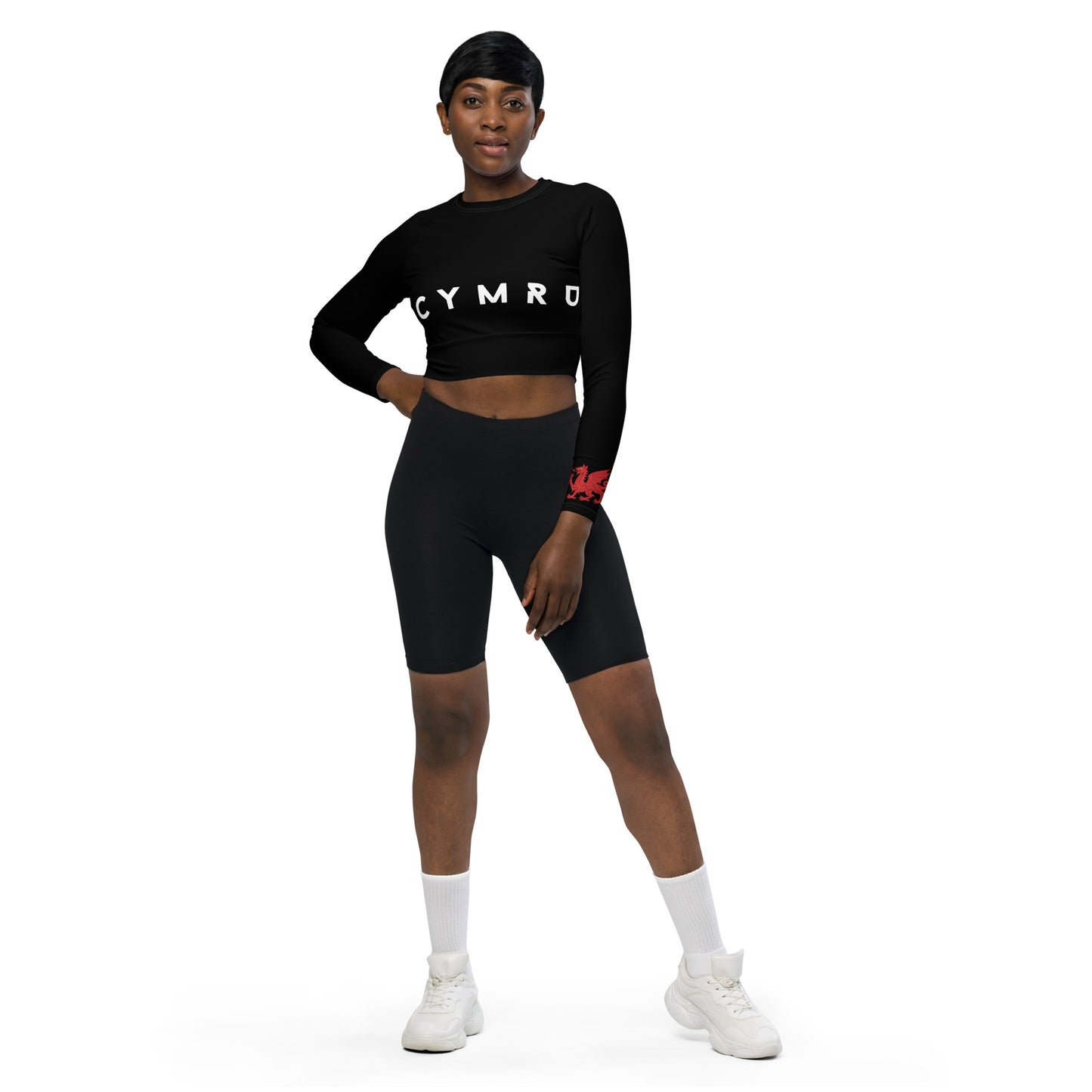 Cymru - Recycled long-sleeve crop top