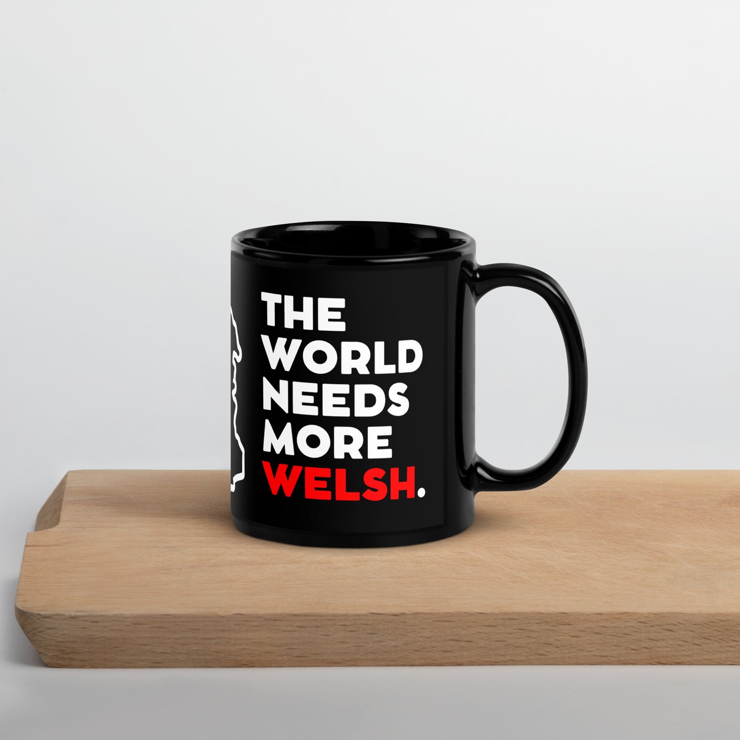 More Welsh - Black Glossy Mug