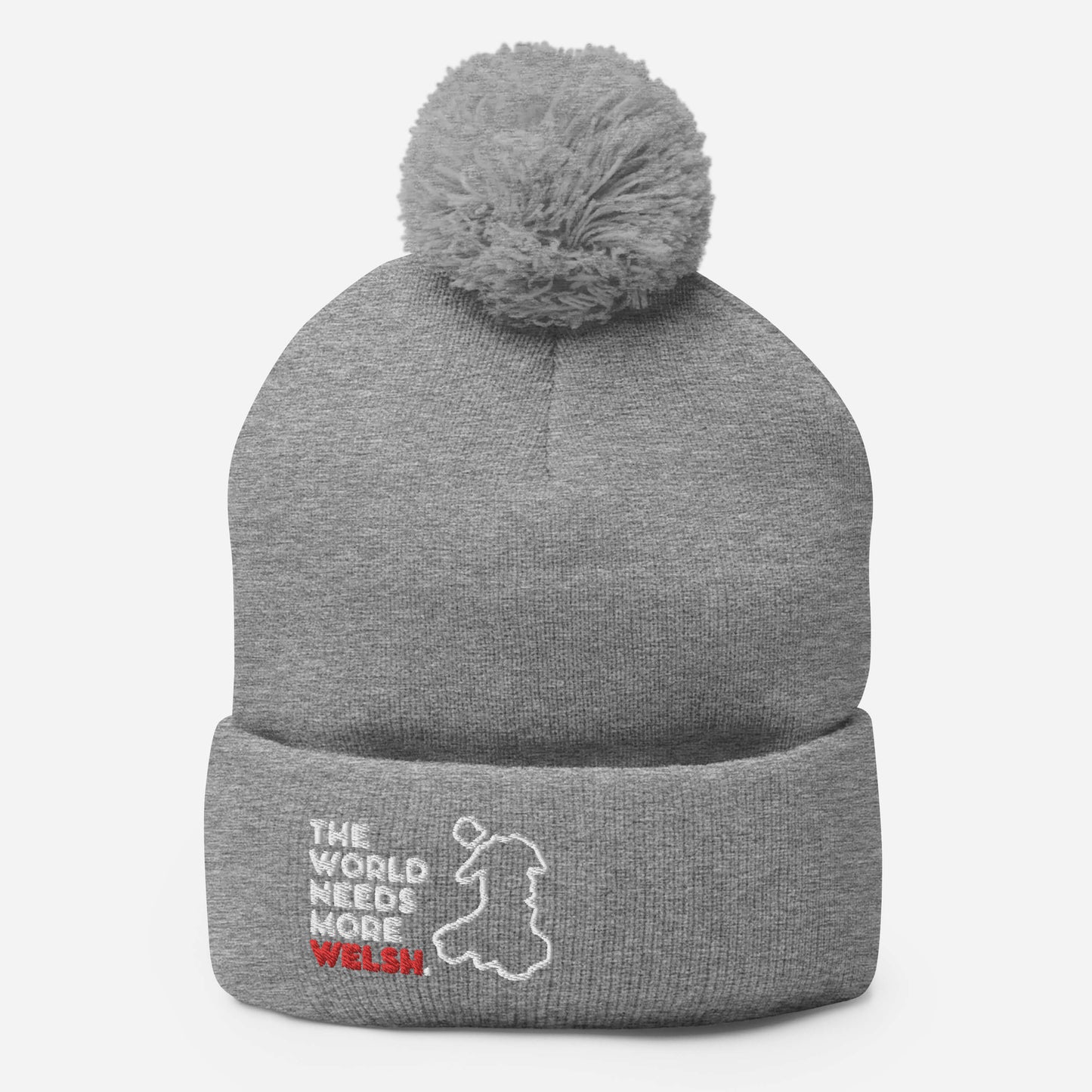 The World Needs More Welsh -Pom-Pom Beanie