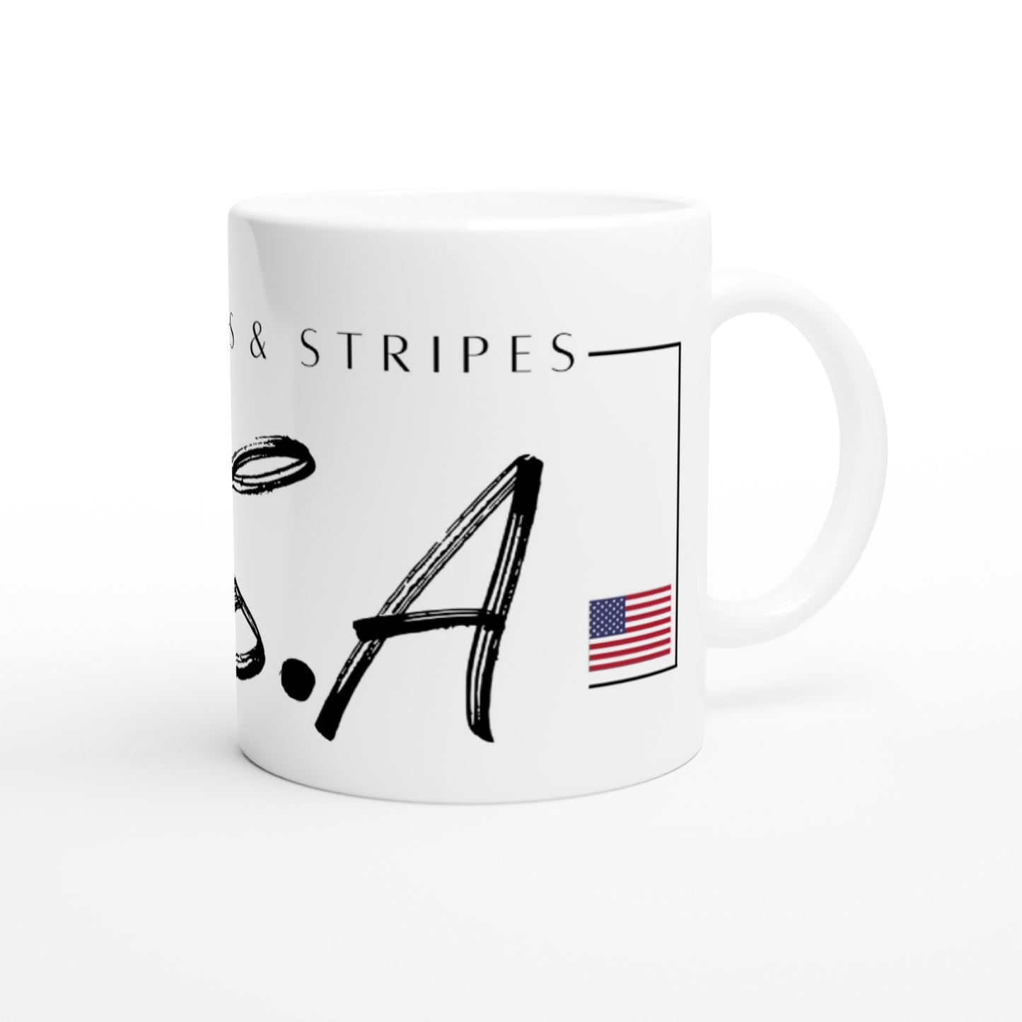 Stars & Stripes - White 11oz Ceramic Mug