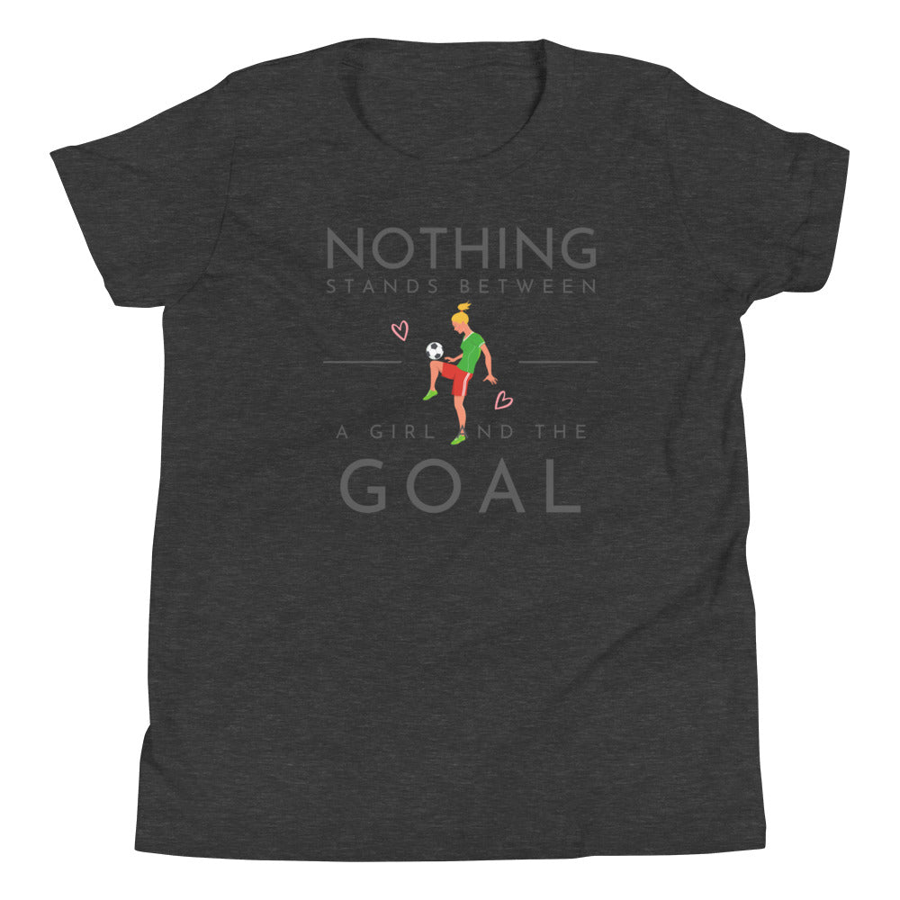 A Girl and A Goal - Youth Short Sleeve T-Shirt