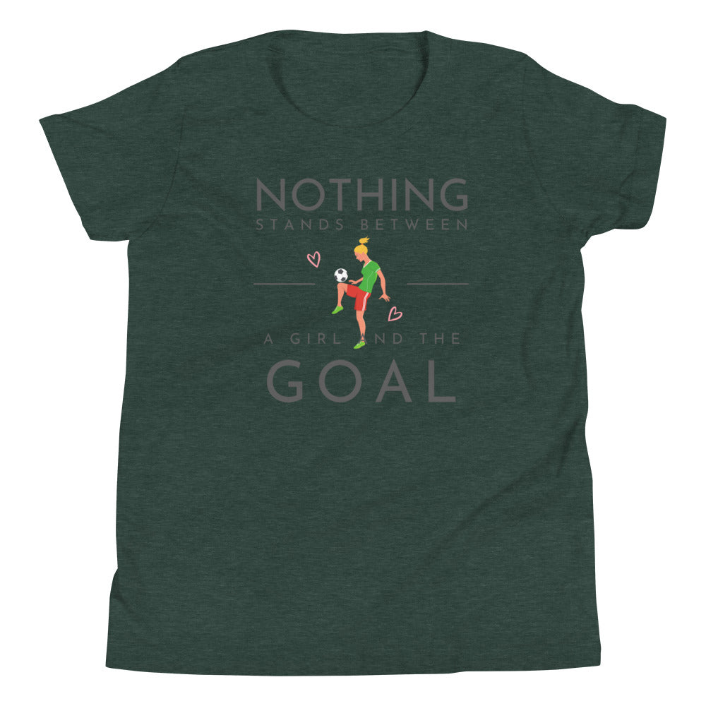 A Girl and A Goal - Youth Short Sleeve T-Shirt