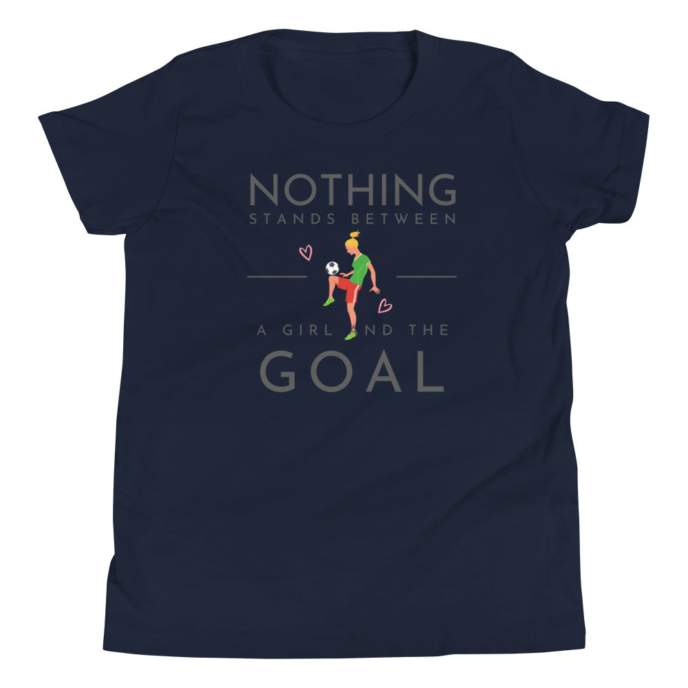 A Girl and A Goal - Youth Short Sleeve T-Shirt
