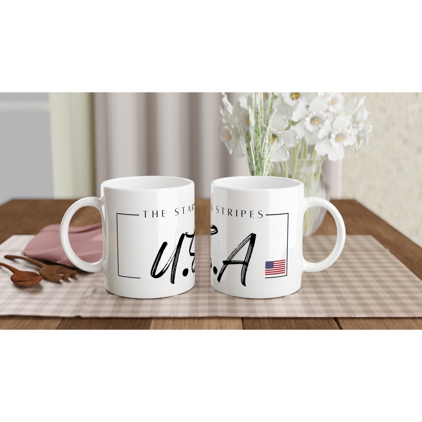 Stars & Stripes - White 11oz Ceramic Mug