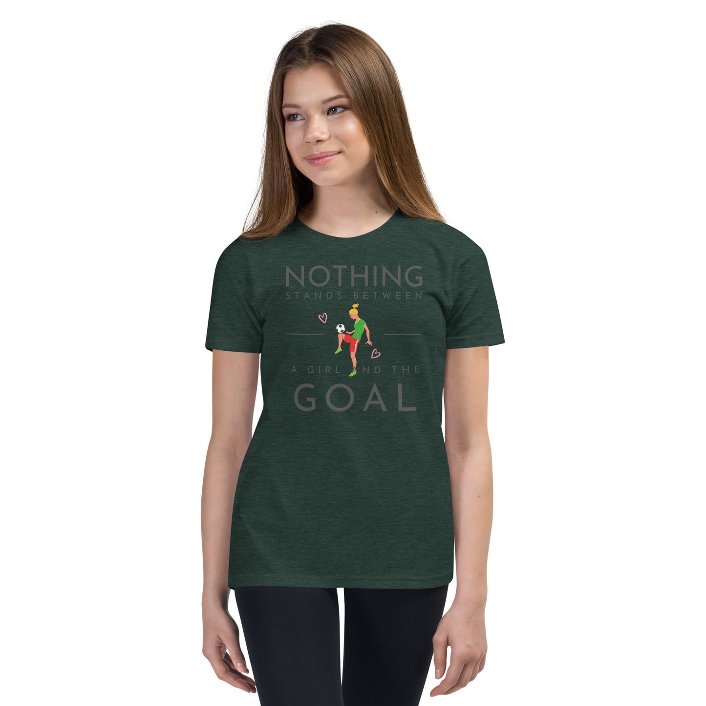 A Girl and A Goal - Youth Short Sleeve T-Shirt